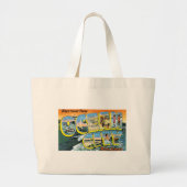 Groeten uit Ocean City, New Jersey! Grote Tote Bag (Voorkant)