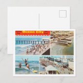 Groeten uit Ocean City, New Jersey Travel Briefkaart (Voorkant / Achterkant)
