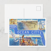 Groeten uit Ocean City, New Jersey Travel Briefkaart (Voorkant / Achterkant)