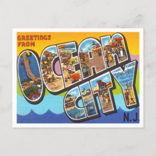 Groeten uit Ocean City, New Jersey Travel Briefkaart