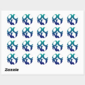Groeten uit Ocean City Ronde Sticker (Vel)