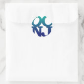 Groeten uit Ocean City Ronde Sticker (Tas)