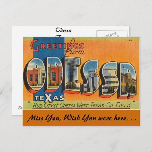 Groeten uit Odessa Briefkaart (Voorkant / Achterkant)