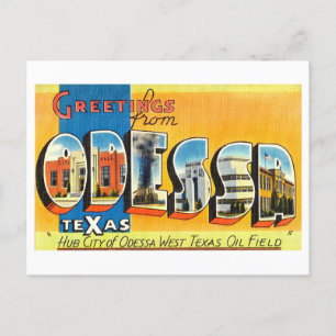  groeten uit Odessa, Texas Briefkaart