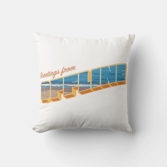 Groeten uit Offline Kussen (Voorkant)