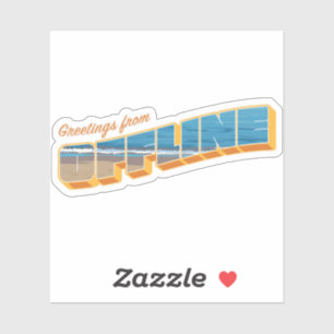 Groeten uit Offline Sticker