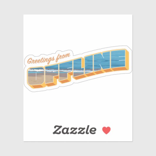 Groeten uit Offline Sticker (Vel)