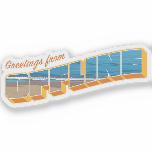 Groeten uit Offline Sticker (Voorkant)