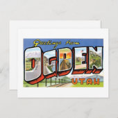 Groeten uit Ogden, Utah. Retro Post Card Briefkaart (Voorkant / Achterkant)