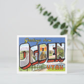 Groeten uit Ogden Utah US City Briefkaart (Staand voorkant)