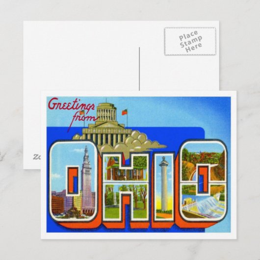 Groeten uit Ohio Briefkaart (Voorkant / Achterkant)