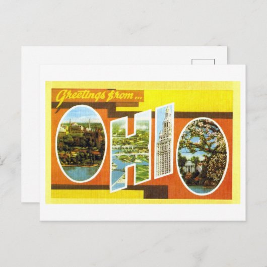  groeten uit Ohio Briefkaart (Voorkant / Achterkant)