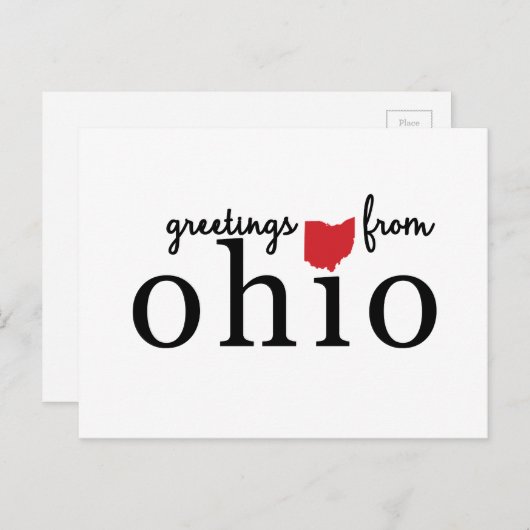 Groeten uit Ohio Briefkaart (Voorkant / Achterkant)