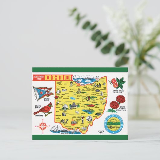  groeten uit Ohio Briefkaart (Staand voorkant)