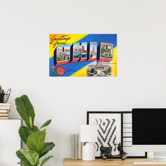  groeten uit Ohio Poster (Thuiskantoor)