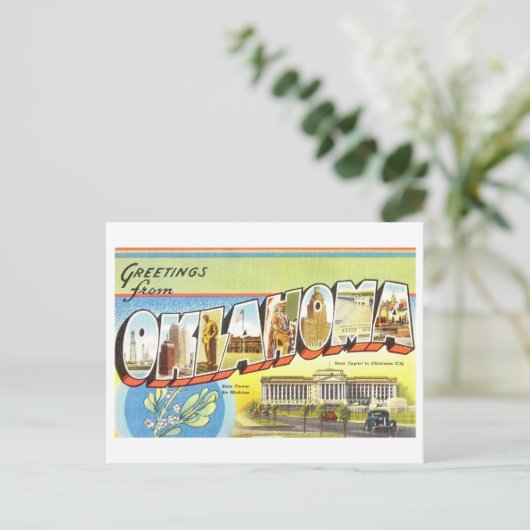  groeten uit Oklahoma Briefkaart (Staand voorkant)