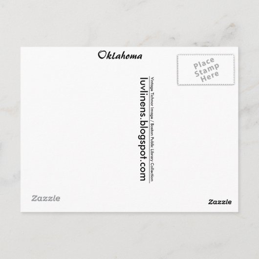 Groeten uit Oklahoma Briefkaart (Achterkant)