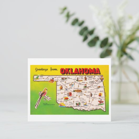 Groeten uit Oklahoma  kaart (Staand voorkant)