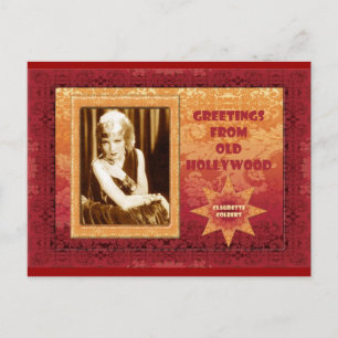 Groeten uit Old Hollywood: Claudette Colbert Briefkaart