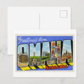  groeten uit Omaha, Nebraska Briefkaart (Voorkant / Achterkant)