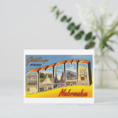  groeten uit Omaha, Nebraska Briefkaart (Staand voorkant)