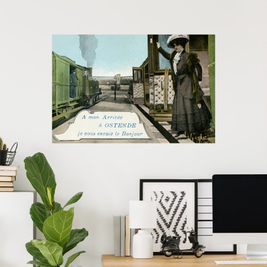  groeten uit Oostende Poster (Thuiskantoor)