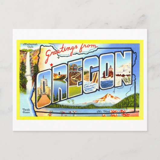 groeten uit Oregon Briefkaart (Voorkant)
