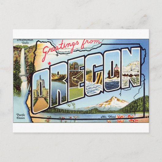 Groeten uit Oregon Briefkaart (Voorkant)