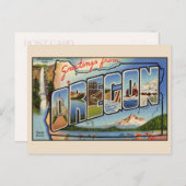 Groeten uit Oregon Grote Brief Briefkaart (Voorkant / Achterkant)