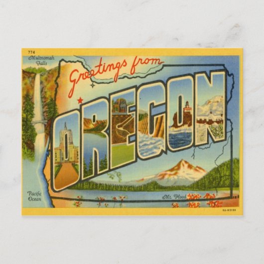 groeten uit Oregon of Briefkaart (Voorkant)