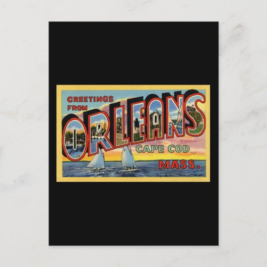 Groeten uit Orleans Massachusetts Briefkaart (Voorkant)