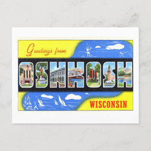  groeten uit Oshkosh, Wisconsin, Briefkaart