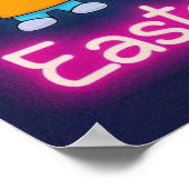 Groeten uit Paasstad Kleurrijke konijnen Poster (Hoek)