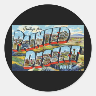 Groeten uit Painted Desert Arizona Ronde Sticker