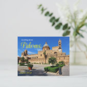 Groeten uit Palermo Briefkaart Italië (Staand voorkant)