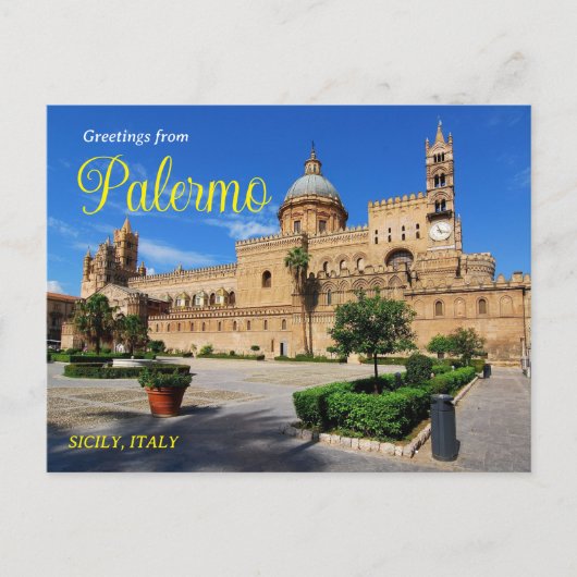 Groeten uit Palermo Briefkaart Italië (Voorkant)