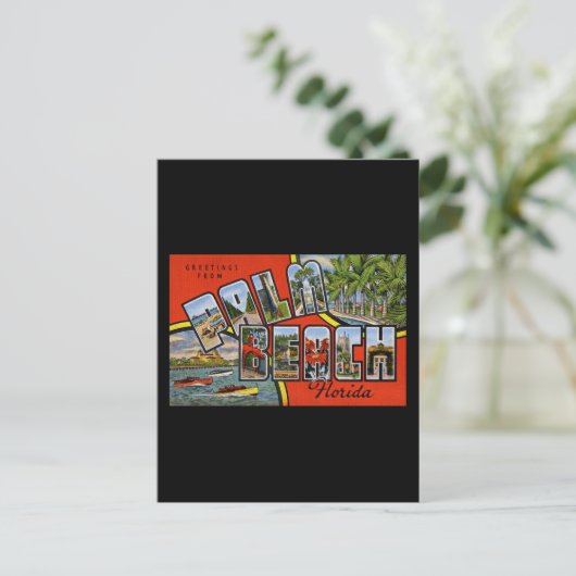 Groeten uit Palm Beach Florida Briefkaart (Staand voorkant)