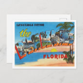 Groeten uit Palm Beaches, Florida Travel Briefkaart (Voorkant / Achterkant)