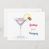 Groeten uit Paraguay Cocktail Holiday Briefkaart (Voorkant / Achterkant)