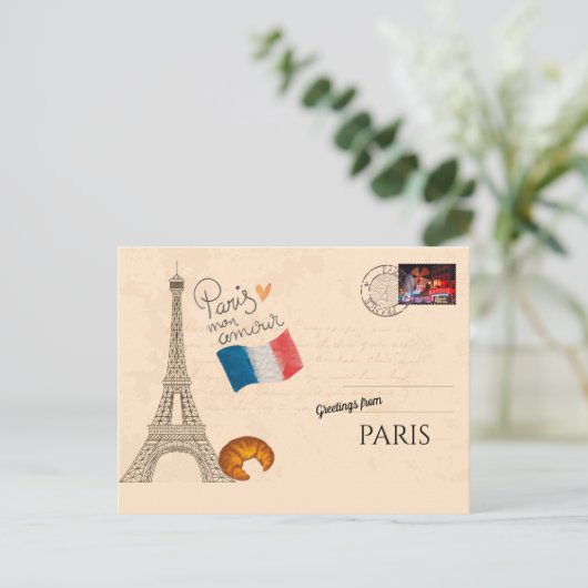 Groeten uit Parijs Briefkaart (Staand voorkant)