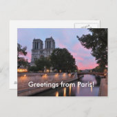 Groeten uit Parijs. Briefkaart (Voorkant / Achterkant)