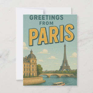 Groeten uit Parijs Briefkaart