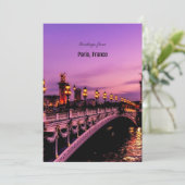 Groeten uit Parijs, Frankrijk Kaart (Staand voorkant)