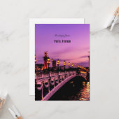 Groeten uit Parijs, Frankrijk Kaart (Voorkant / Achterkant in situ)