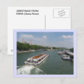 Groeten uit Parijs (Seine-River) Briefkaart (Voorkant / Achterkant)