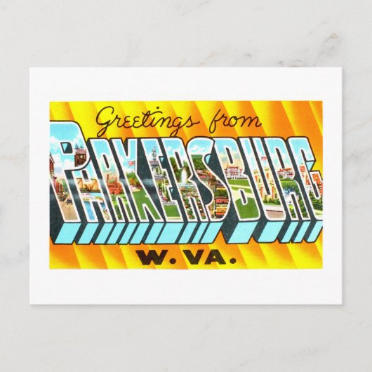 groeten uit Parkersburg, West Virginia, Briefkaart (Voorkant)