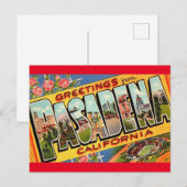 Groeten uit Pasadena California Travel Briefkaart (Voorkant / Achterkant)