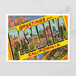Groeten uit Pasadena, California Vintage Travel Briefkaart