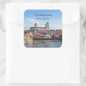 Groeten uit Passau, Duitsland Vierkante Sticker (Tas)