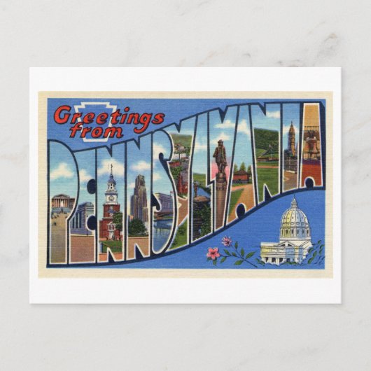  Groeten uit Pennsylvania Briefkaart (Voorkant)